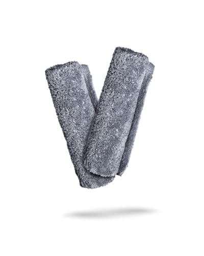 Adam's Polishes Borderless Grey Microfiber Towel (2-Pack)