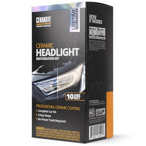 CERAKOTE Ceramic Headlight Restoration Kit, 10 Wipe Kit