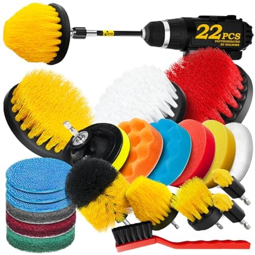 Holikme 22-Piece Drill Brush Attachment Set