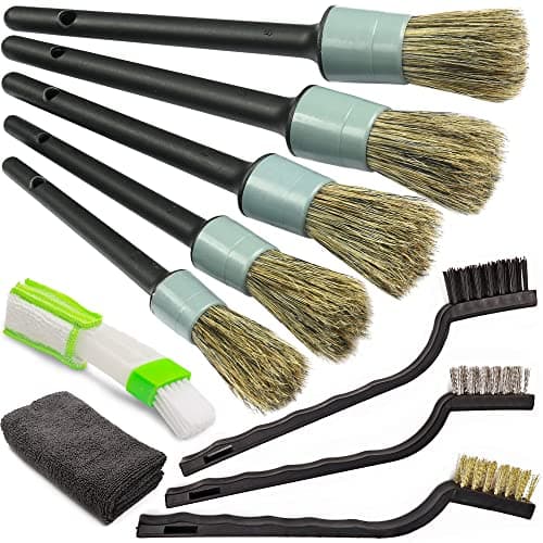 TAKAVU Car Detailing Brush Kit (10-Piece)
